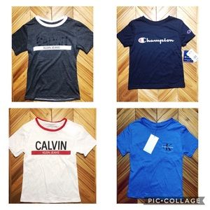 Boys Calvin Klein & Champion T-Shirt Bundle | 5